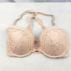 Victoria's Secret Dream Angel's push-up lace racerback front closure bra 36DD